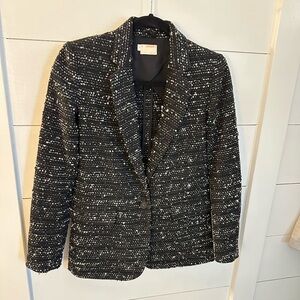 ARGENT tweed woman lined quiet luxury career business poly-wool blend blazer 0